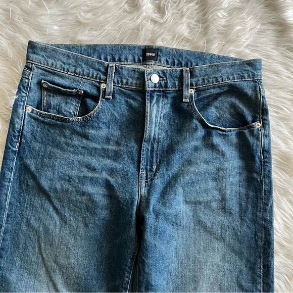 NWOT EDWIN Marli High Waist Ankle Wide Leg Jeans Paloma Organic Cotton Casual 32 - Picture 6 of 11